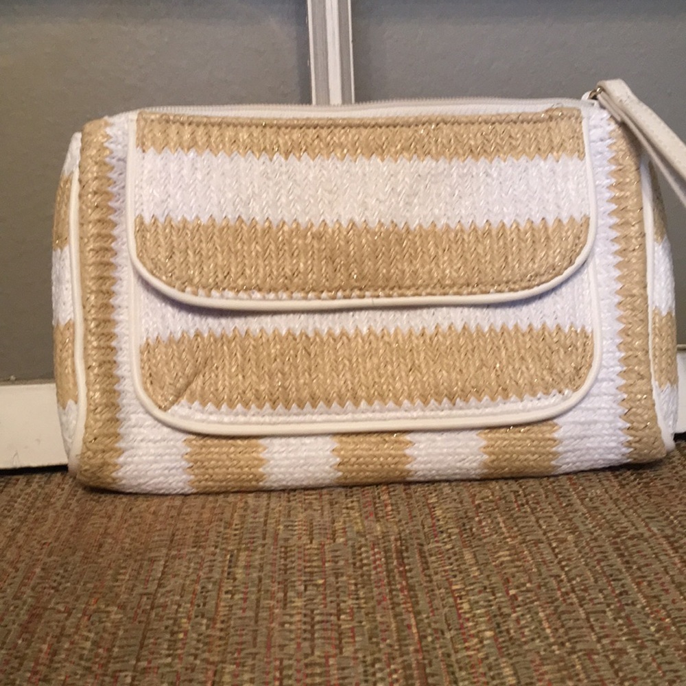 Vera Bradley striped wristlet